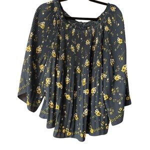 Max Edition Blue floral print blouse